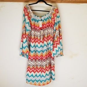 Fresco style Chevron dress
